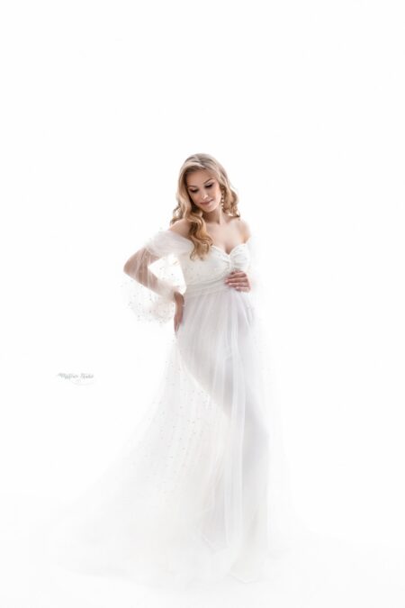 bona pearl tulle studio photoshoot dress